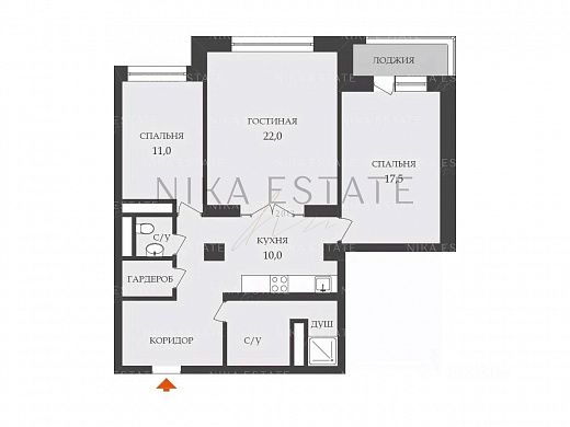 3-комнатная квартира, 85 м² — 12